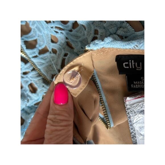 NWT City Chic Sky Blue So Fancy Dress - Size S/16 - Picture 15 of 16